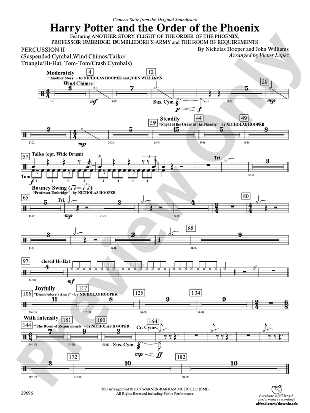 Harry Potter and the Order of the Phoenix, Concert Suite from 2nd