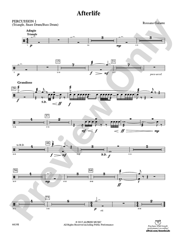 Afterlife: 1st B-flat Trumpet by Rossano Galante - Concert Band