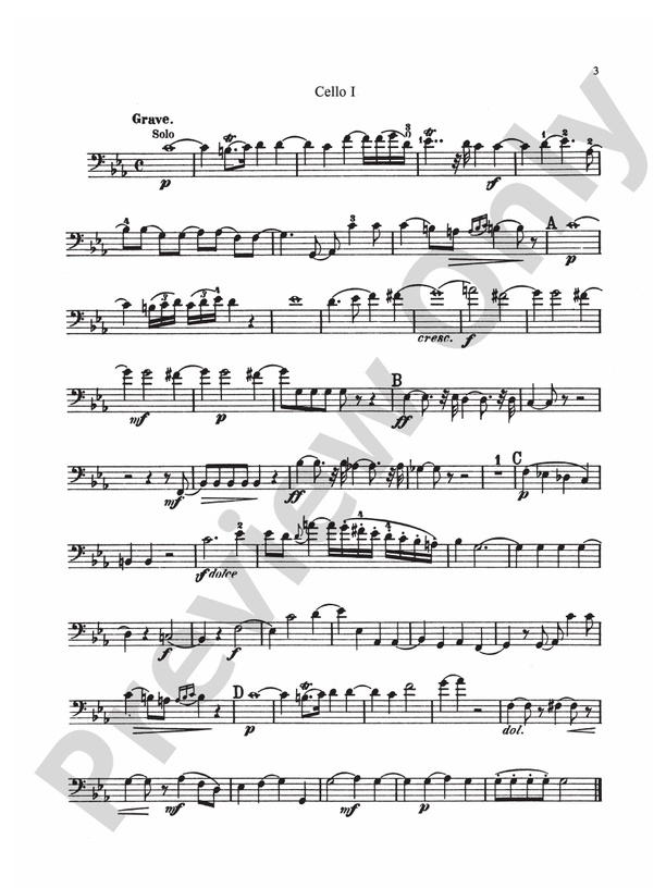 Three Quintets Cello Cello Part Digital Sheet Music Download