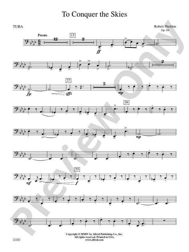 To Conquer the Skies Tuba Tuba Part Digital Sheet Music Download