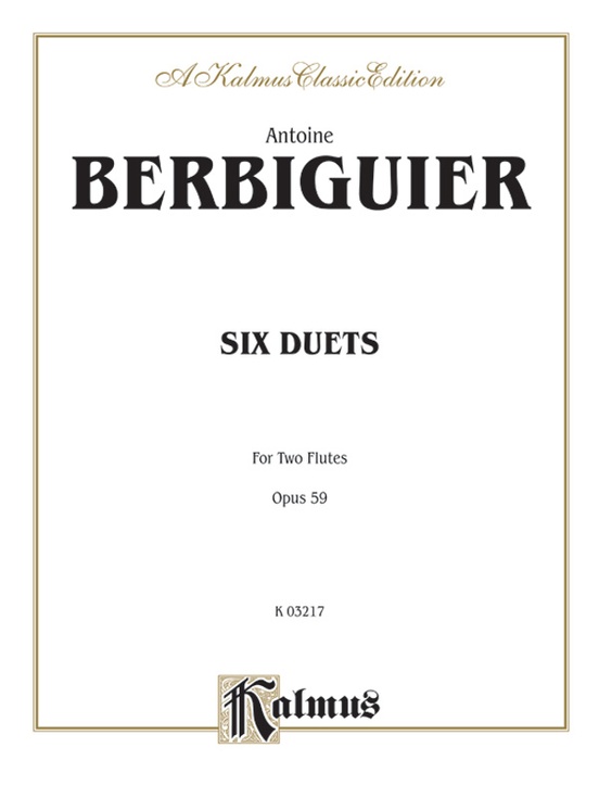 Berbiguier: Six Duets, Op. 59