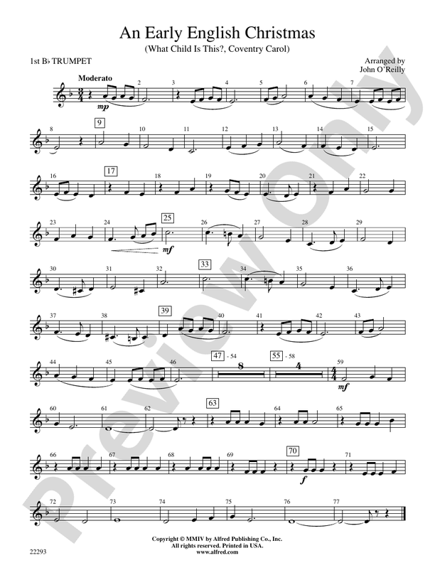 Early English Christmas: 1st B-flat Trumpet: 1st B-flat Trumpet Part ...