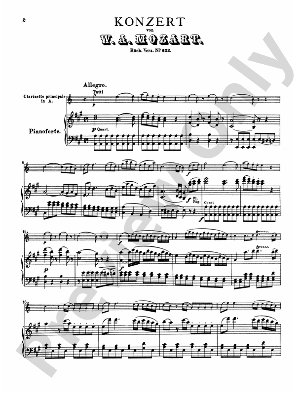 Mozart: Concerto in A Major, K. 622