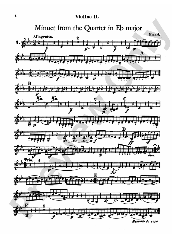 Album of Easy String Quartets, Volume I (Pieces by Bach, Haydn, Mozart