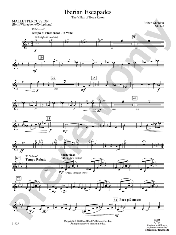 Iberian Escapades: Mallets: Mallets Part - Digital Sheet Music Download