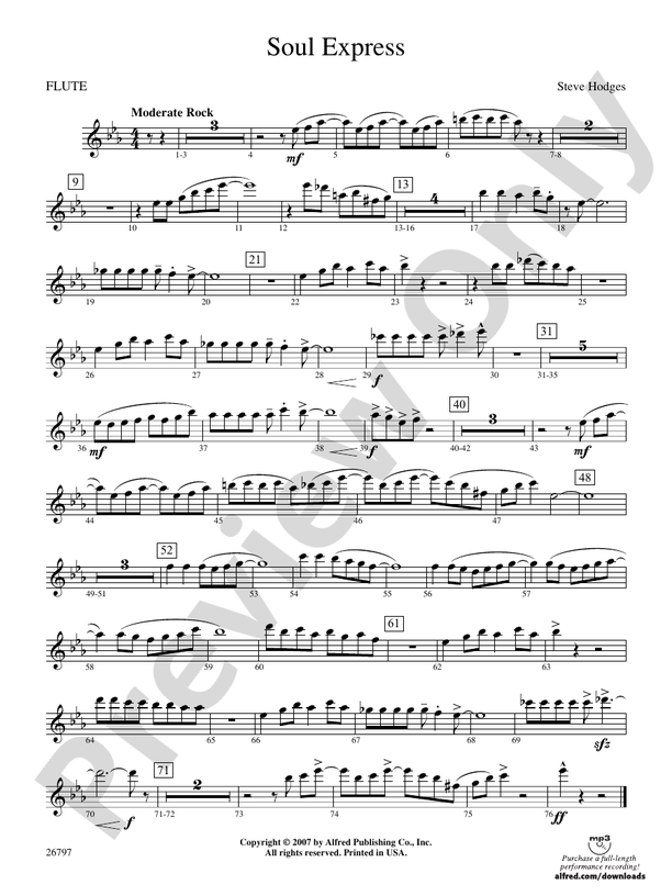 Soul Express: Flute: Flute Part - Digital Sheet Music Download