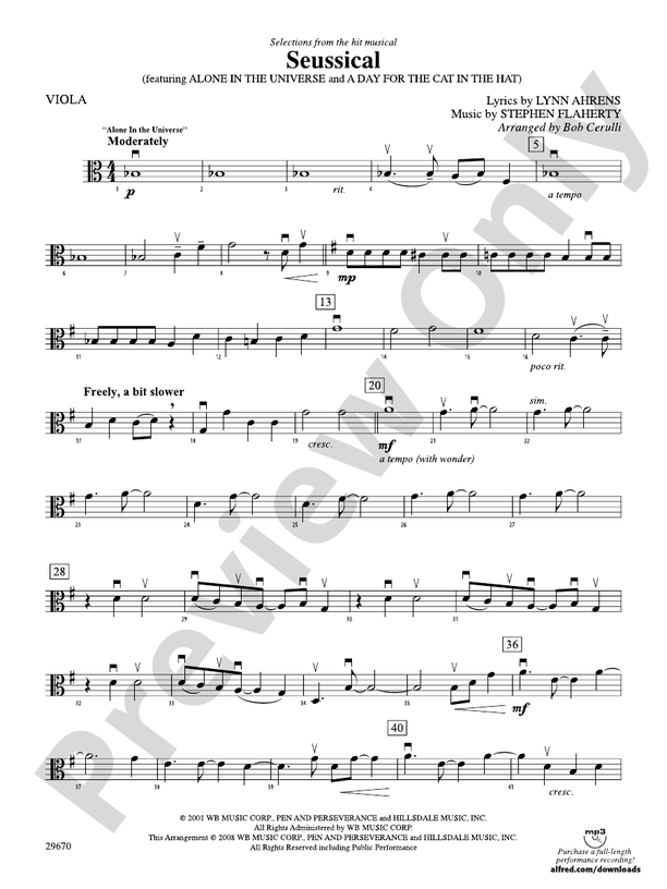 Seussical the Musical, Selections from Viola Viola Part Digital