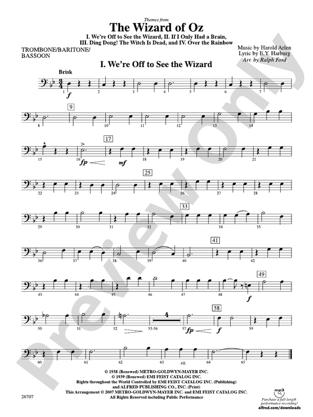 The Wizard of Oz: 1st Trombone