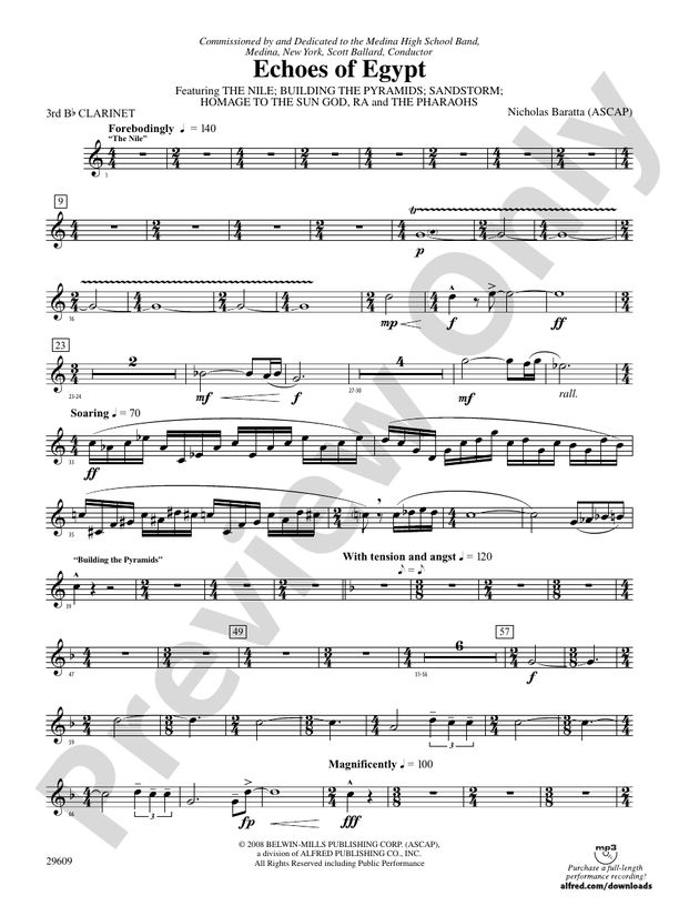 Echoes of Egypt 3rd Bflat 3rd Bflat Part