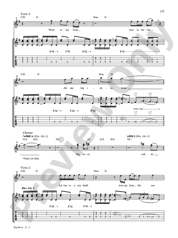 Big River: Guitar: Van Halen - Digital Sheet Music Download