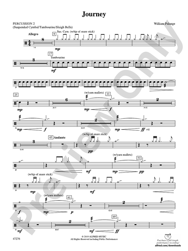 Journey: 2nd Percussion: 2nd Percussion Part - Digital Sheet Music Download