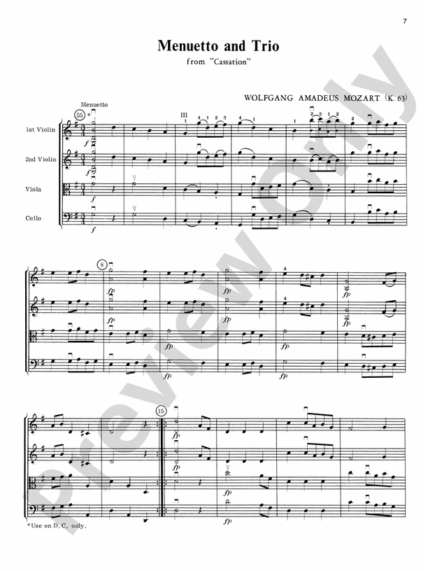 Mozart String Quartets String Quartet Forest Etling Digital Sheet