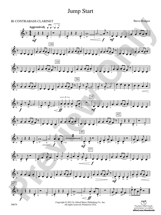 Jump Start: (wp) B-flat Contrabass Clarinet