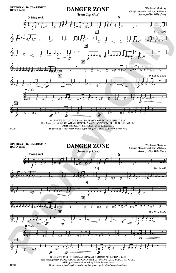 Danger Zone Optional Bb in Bb Optional Bb