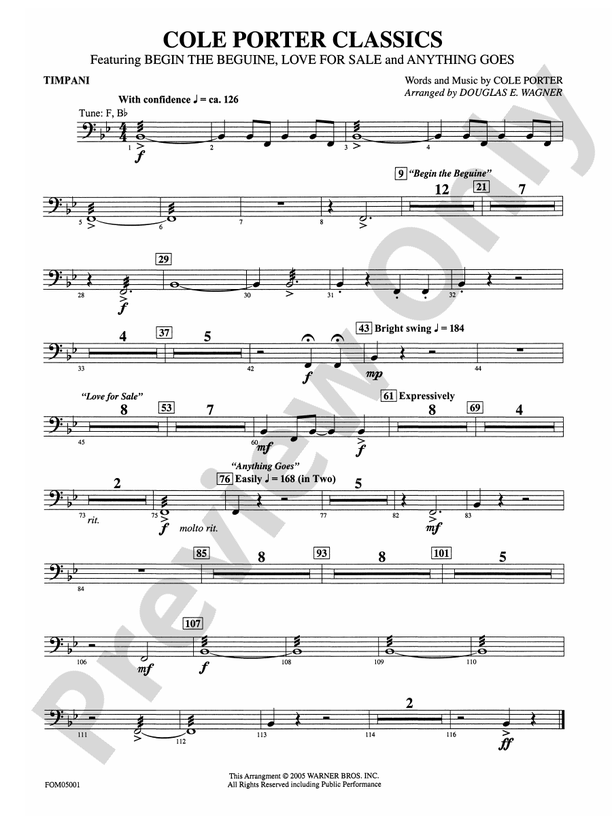Cole Porter Classics: Timpani