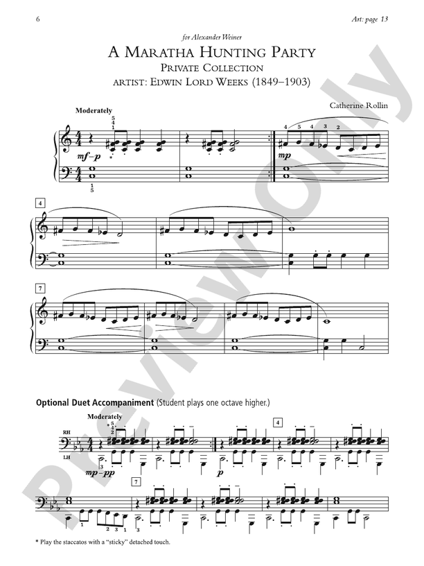 A Maratha Hunting Party - Piano Solo (with Optional Duet Accompaniments)