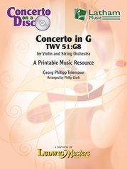 Concerto in G, TWV 51:G8 for Violin and String Orchestra (concerto on a disk)