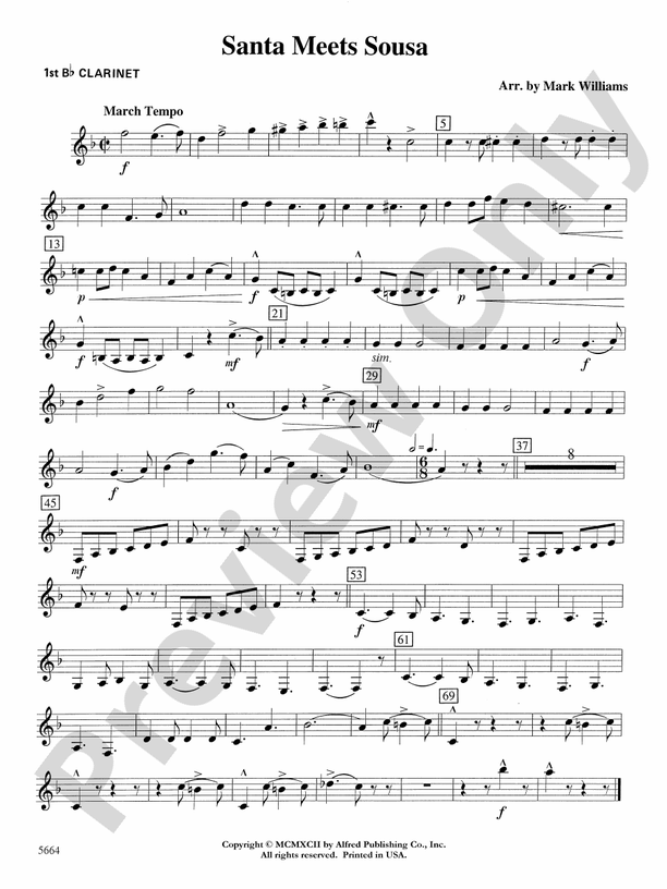 Santa Meets Sousa 1st Bflat 1st Bflat Part