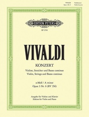 Violin Concerto in A minor Op. 3 No. 6 (RV 356) (Edition for Violin and Piano)