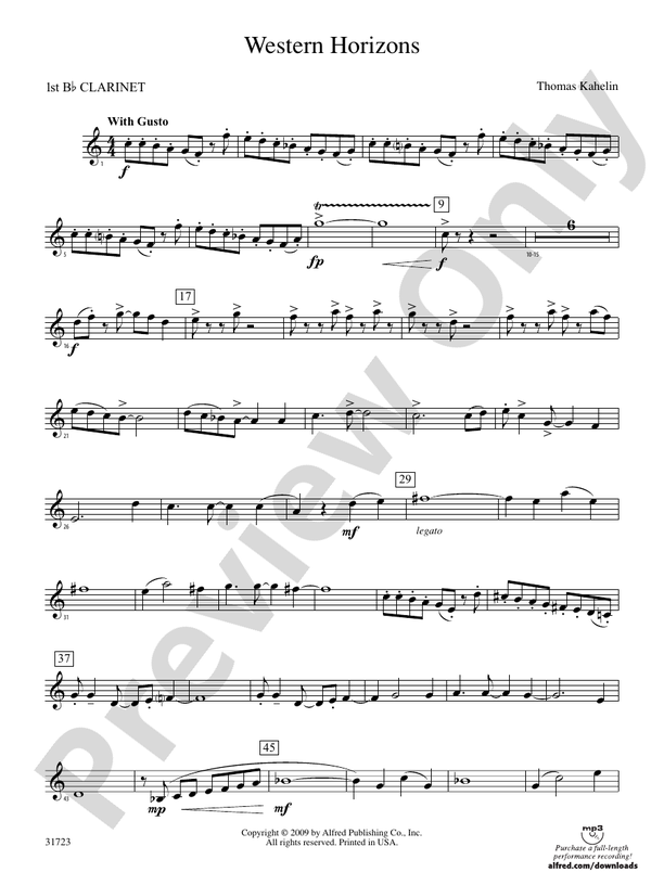 Western Horizons 1st Bflat 1st Bflat Part