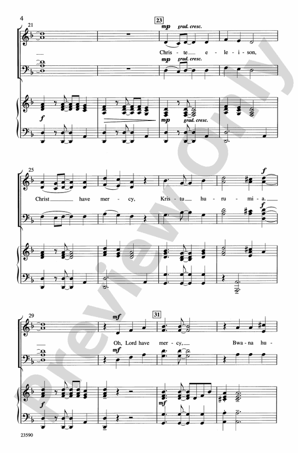 Afrika Kyrie na Sanctus: SATB Choral Octavo: Andy Beck - Digital Sheet ...