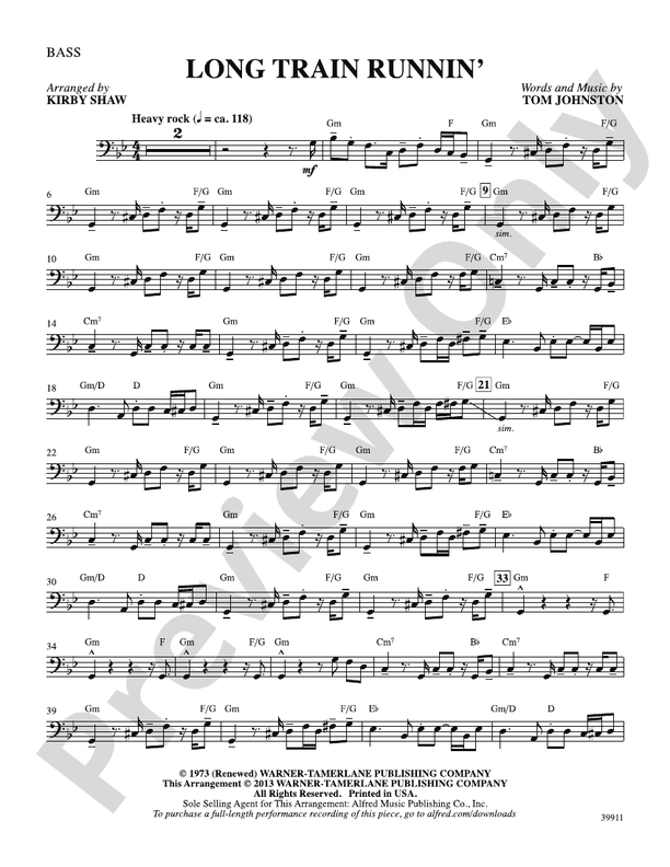 Long Train Runnin' String Bass String Bass Part Digital Sheet Music