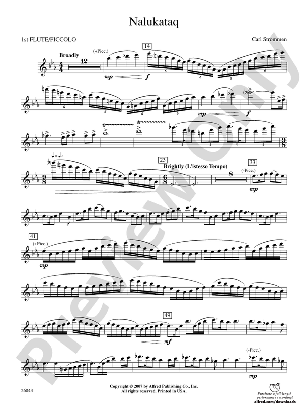 Nalukataq Flute Flute Part Digital Sheet Music Download