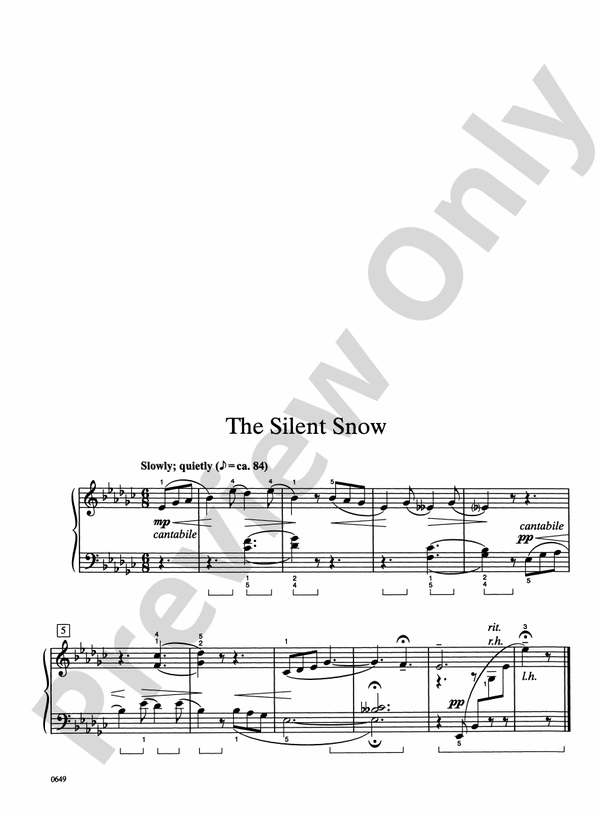 The Silent Snow - Piano Solo