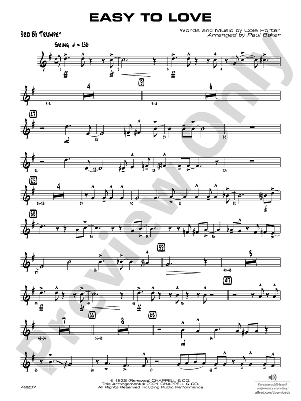 Easy to Love: 3rd B-flat Trumpet: 3rd B-flat Trumpet Part - Digital ...