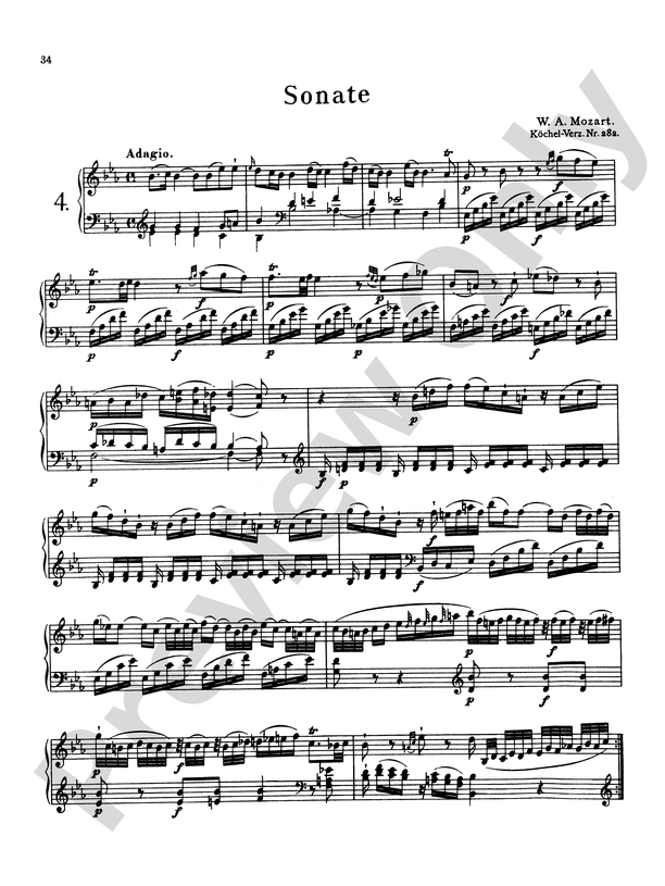 (Volume　A):　282　Download　Sonata　Sheet　in　Music　E　Sonatas　Major,　K.　Part　Digital　Mozart:　flat