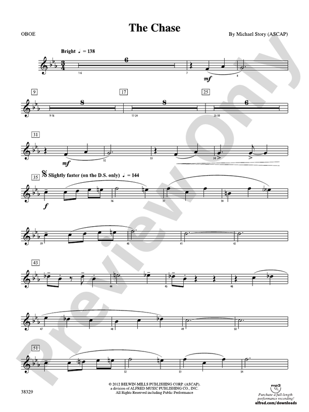 The Chase Oboe Oboe Part Digital Sheet Music Download