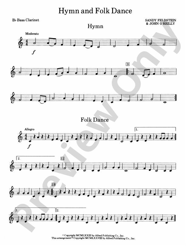 Hymn and Folk Dance Bflat Bass Bflat Bass Part