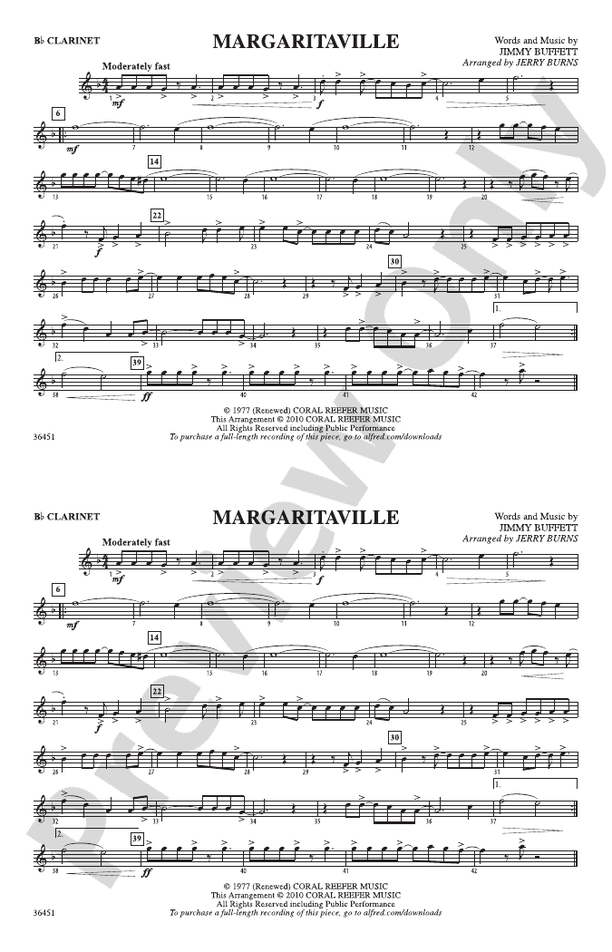 Margaritaville 1st Bflat 1st Bflat Part Digital