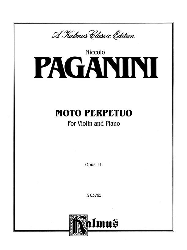 Paganini: Moto Perpetuo, Op. 11: Moto Perpetuo, Op. 11 (Violin) Part -  Digital Sheet Music Download