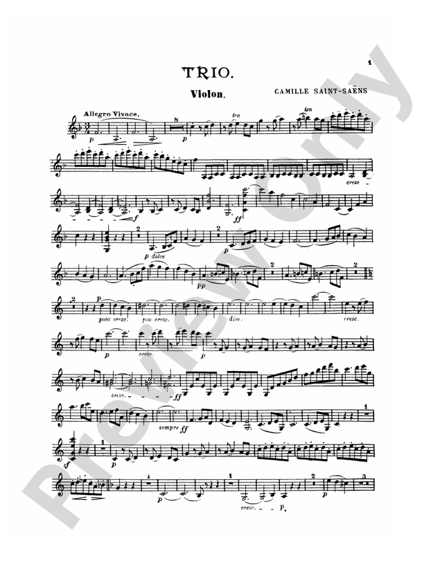 Saint-Saëns: Trio No. 1 in F Major, Op. 18