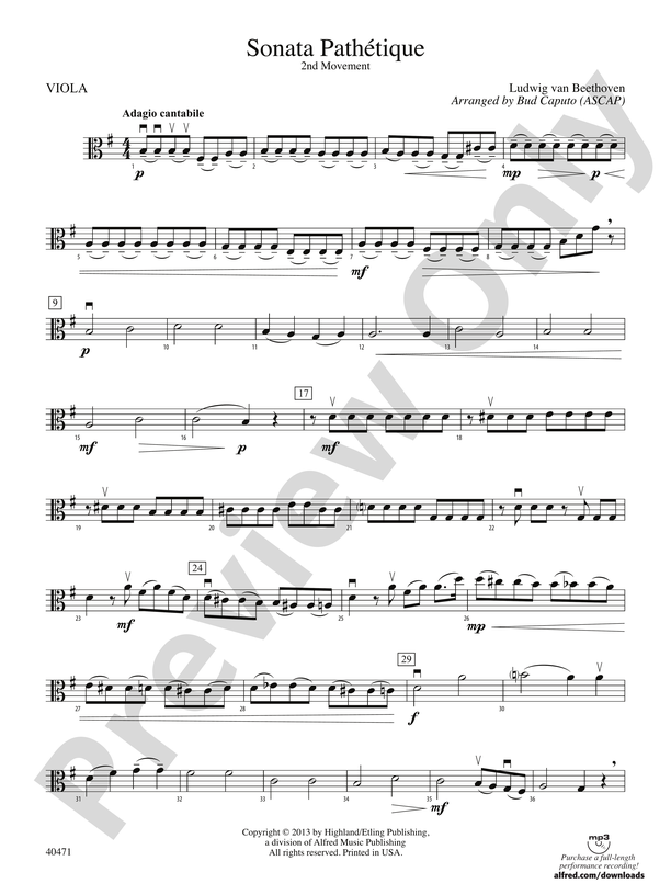 Sonata Pathetique: Viola