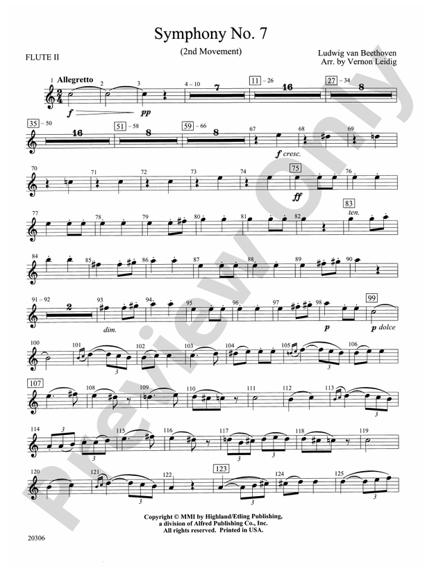Symphony No. 7 (2nd Movement): 2nd Flute