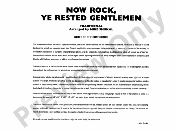 Now Rock, Ye Rested Gentlemen