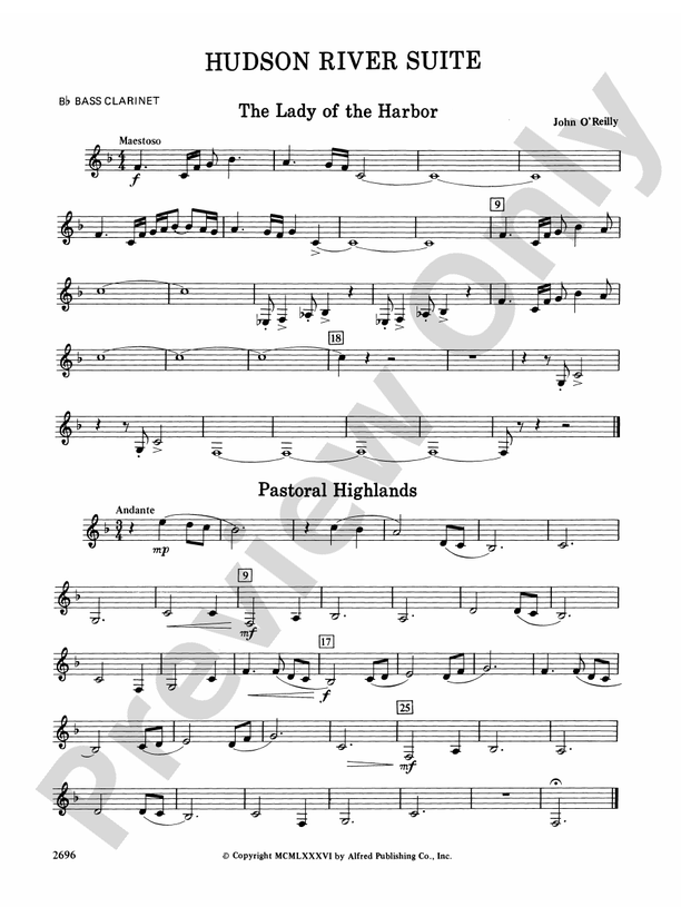 Hudson River Suite Bflat Bass Bflat Bass Part