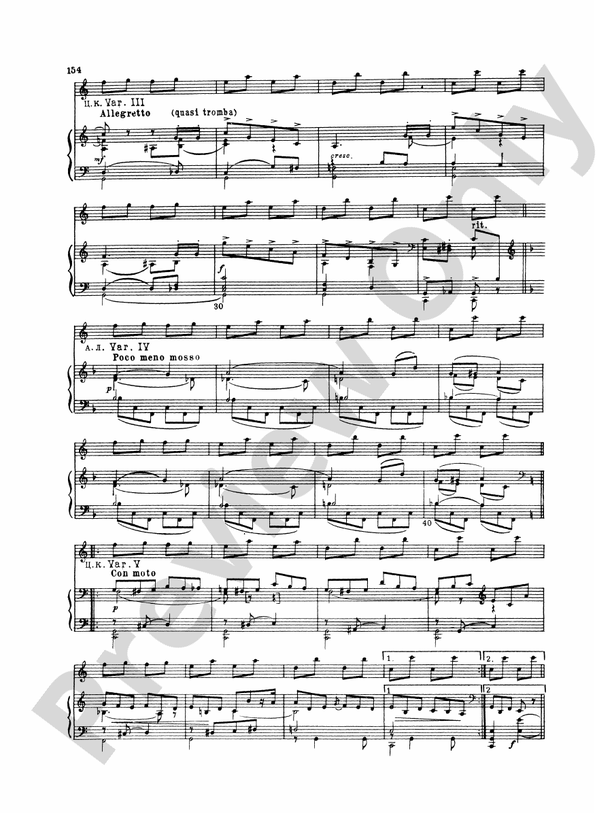 RimskyKorsakov Piano Duets, Volume III 24 Variations and Finale Part