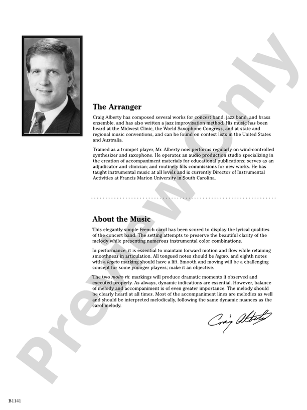 Quietly Come and Whisper Score Craig Alberty Digital Sheet Music