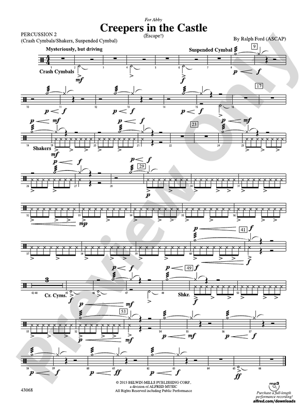 Creepers in the Castle 2nd Percussion 2nd Percussion Part Digital