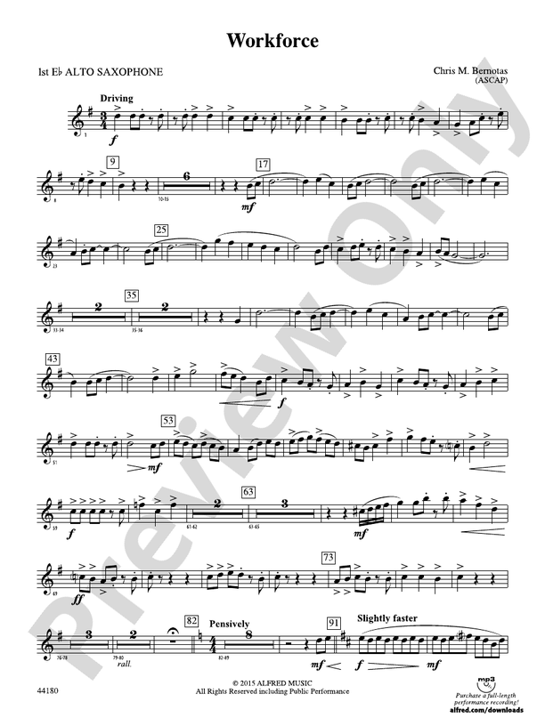 Workforce: E-flat Alto Saxophone
