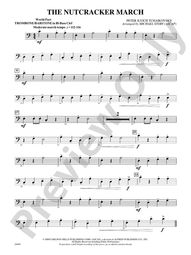 The Nutcracker March (wp) 1st Bflat Trombone B.C. (wp) 1st Bflat
