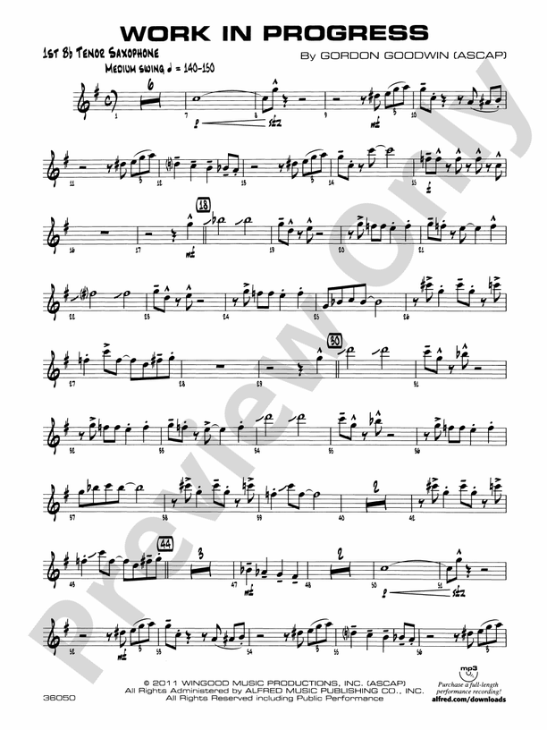 Work in Progress: B-flat Tenor Saxophone