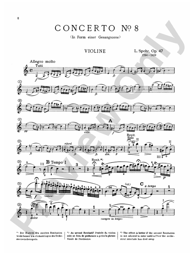 Spohr: Concerto No. 8 in A Minor, Op. 47