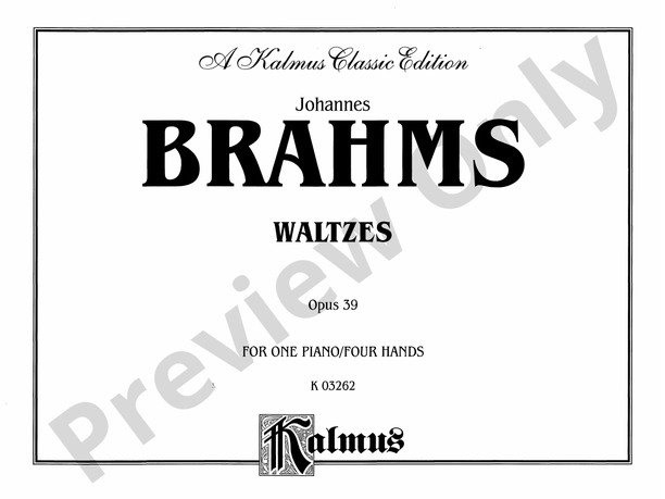 Brahms: Waltzes, Op. 39