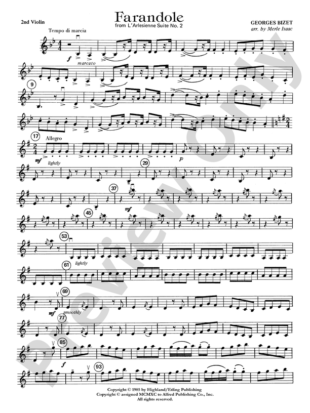 Farandole: 2nd Violin