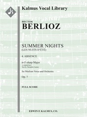 Summer Nights, Op. 7 (Les nuits d'été): 4. Absence (original key of F-sharp)