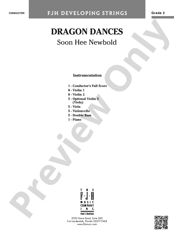Dragon Dances: Score: String Orchestra Score: Soon Hee Newbold ...